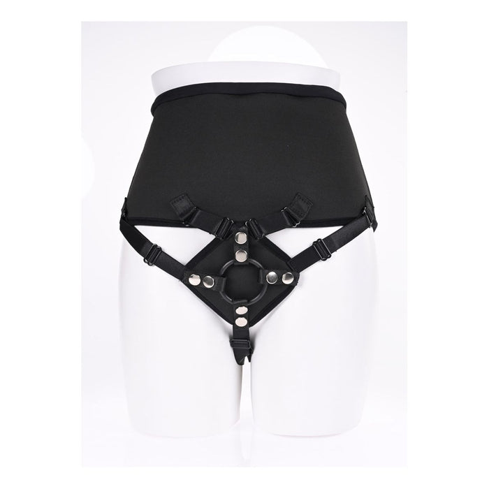 Sportsheets High Waisted Corset Strap-On Harness Black