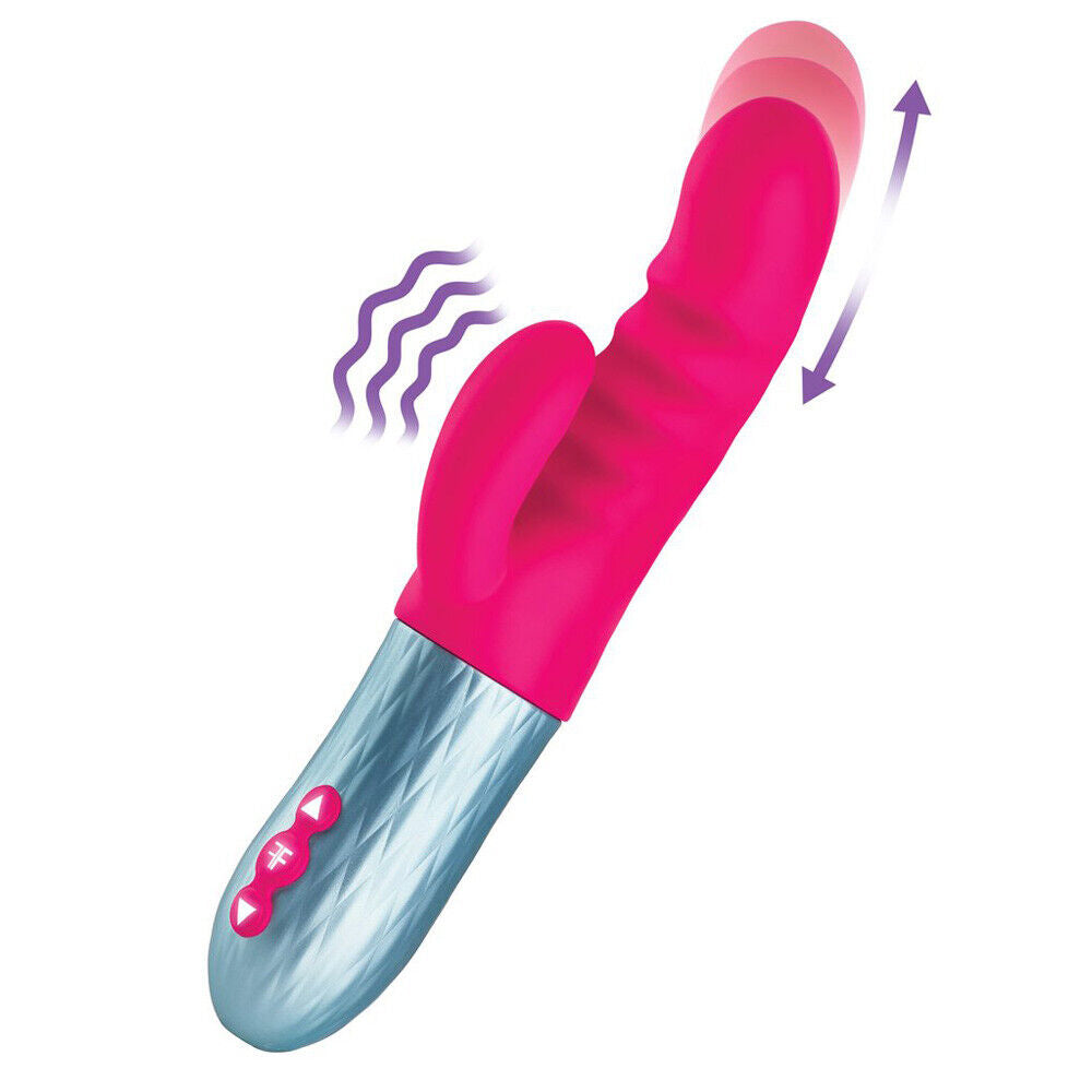 FemmeFunn Essenza Rabbit Vibrator Pink Silicone Thrusting Vibe