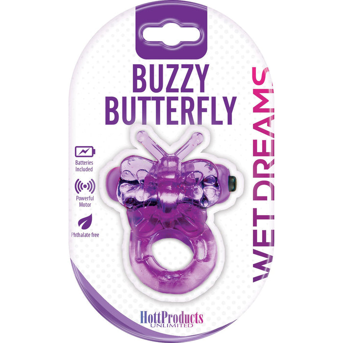 Purrfect Pet Buzzy Butterfly Cock Ring Purple