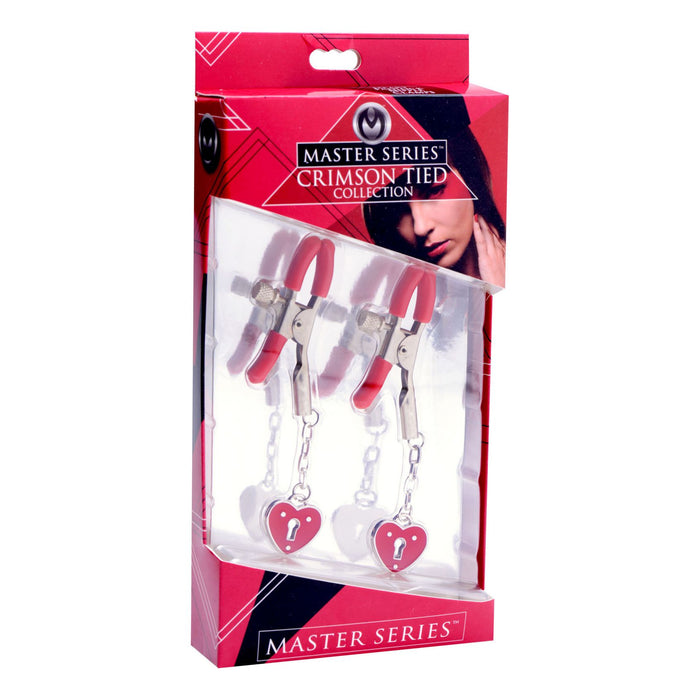 Charmed Heart Padlock Nipple Clamps