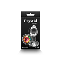 Glass Butt Plug Crystal Desires Rainbow Gem Small