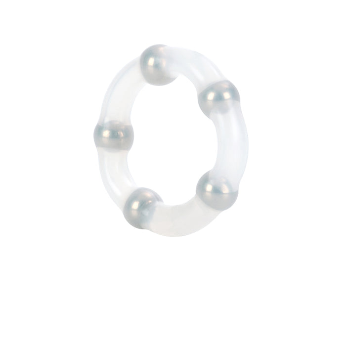 CalExotics Metallic Bead Cock Ring Clear