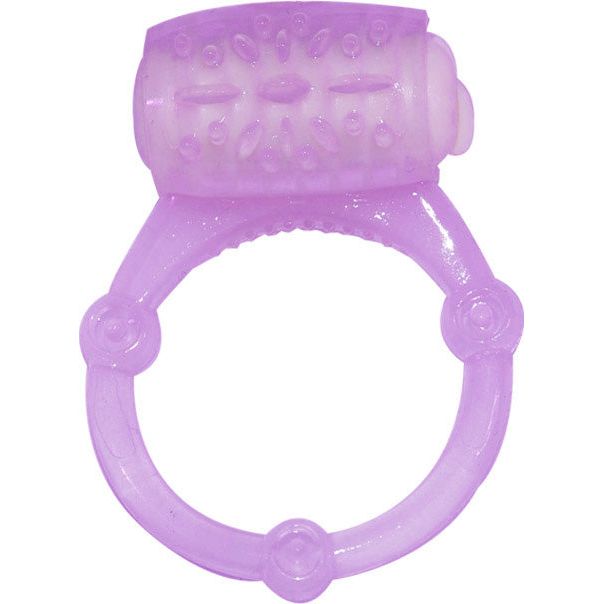 Humm Dinger Vibrating Penis Ring Clitoral Stimulator - Purple