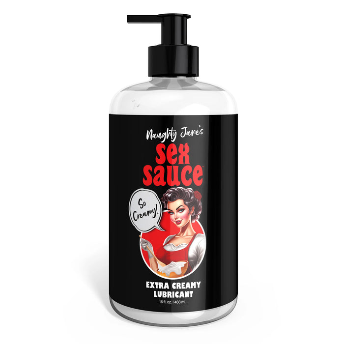 Naughty Jane's Sex Sauce Extra Creamy Water Based Personal Lubricant 16oz