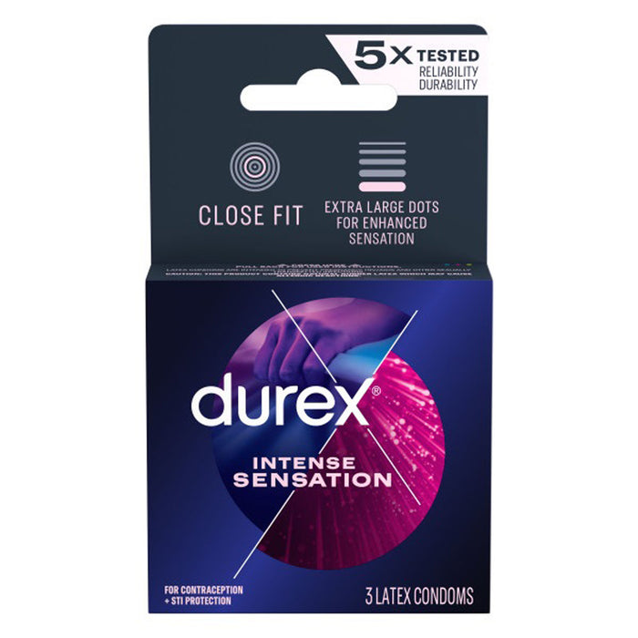 Durex Intense Sensation Condoms - 3 Pack