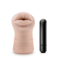 M For Men Angie Beige Realistic Vibrating Male Masturbator