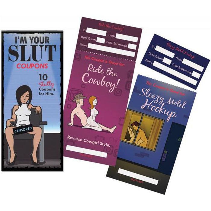 I'm Your Slut Coupons 10 Slutty Coupons For Him Couples Foreplay Fun