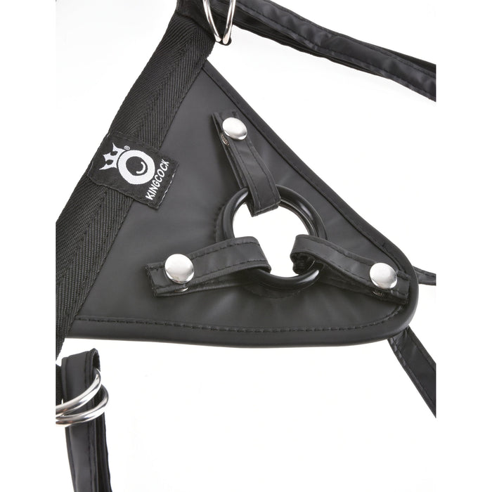 King Cock Fit Rite Harness Black Strap-on with O Rings