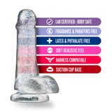 Naturally Yours 6" Glitter Cock Sparkling Clear Realistic Dildo Dong
