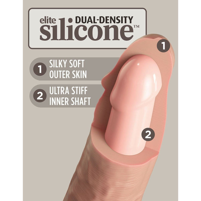 King Cock Elite 6" Silicone Dual Density Dildo Dong Beige