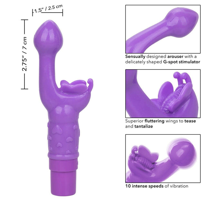 Rabbit Vibrator Rechargeable Butterfly Kiss Vibe Purple