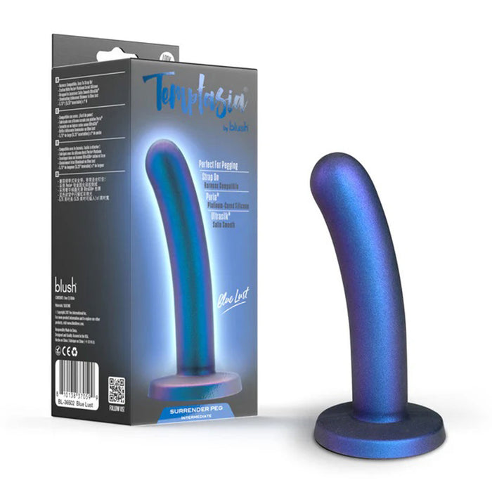 Temptasia Surrender Peg Intermediate Dildo Blue