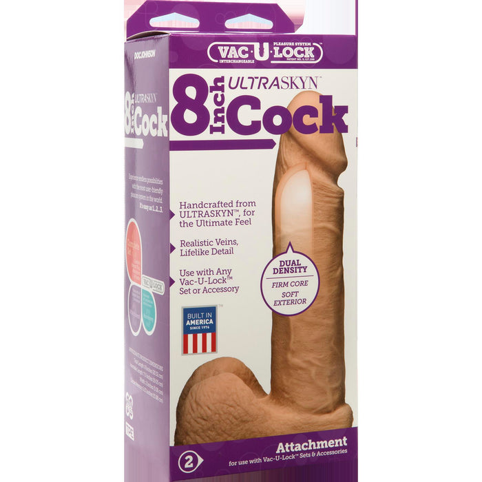 Doc Johnson Vac-U-Lock - 8" Ultraskyn Cock Beige