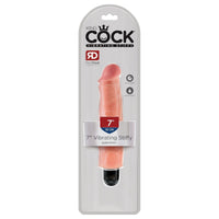 Vibrator King Cock 7" Vibrating Stiffy Vibe Beige