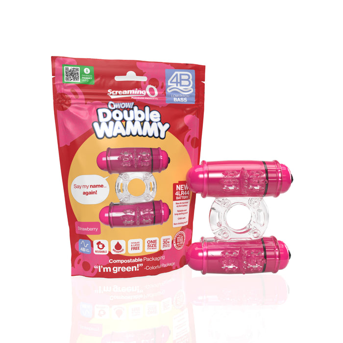 Screaming O 4B Double Wammy Vibrating Cock Ring Pink