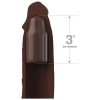 Penis Extension Fantasy X-Tensions Elite 9 Inch Sleeve With 3" Plug Brown