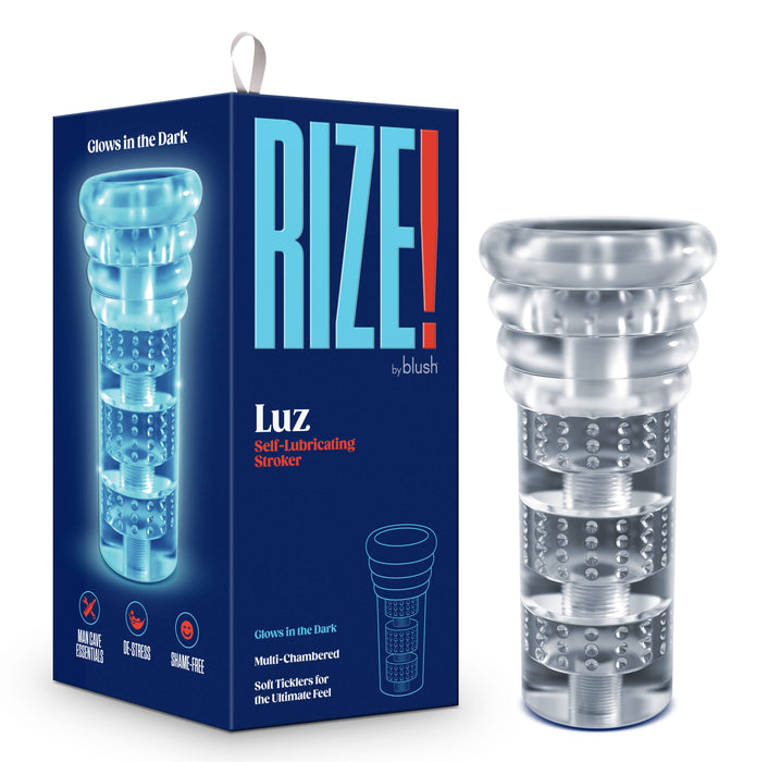 Rize Luz Glow in the Dark Self Lubricating Stroker Clear