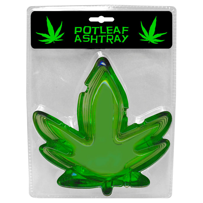 Pot Leaf Ashtray Green