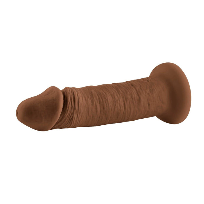 Dildo Evolved 6" Girthy Vibrating Dong Brown