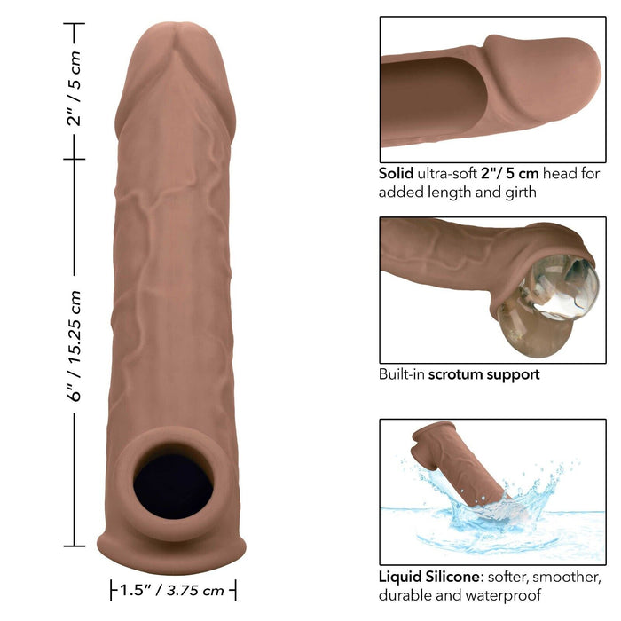 Penis Extension Performance Maxx Life-Like Extension 8" Brown