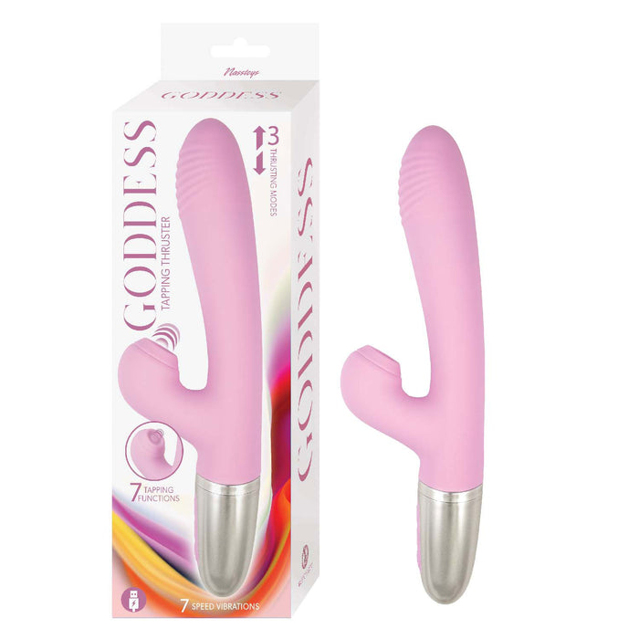 Goddess Tapping Thruster Vibrator Pink