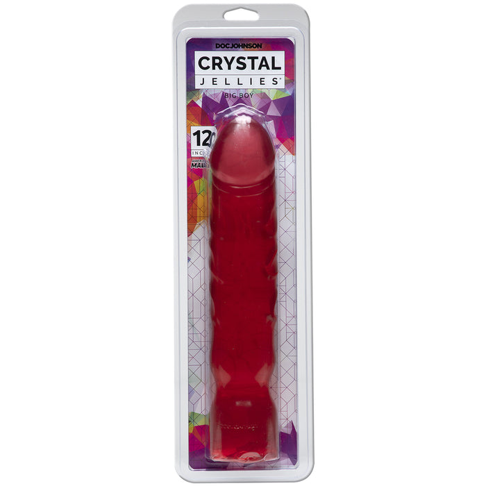 Crystal Jellies 12" Big Boy Dildo Pink