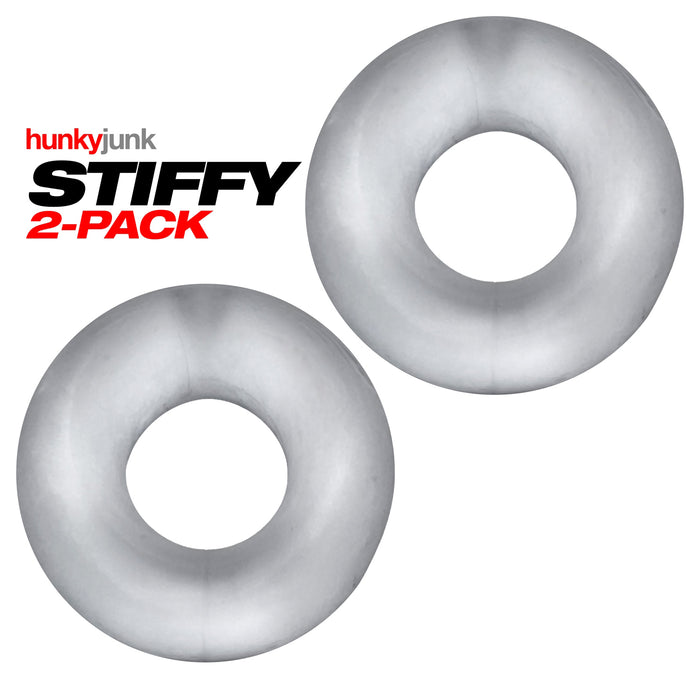 Oxballs Hunkyjunk Stiffy Cock Ring 2 Pack Bulge Clear