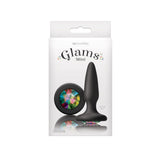 Butt Plug Silicone Glams Mini with Rainbow Gem