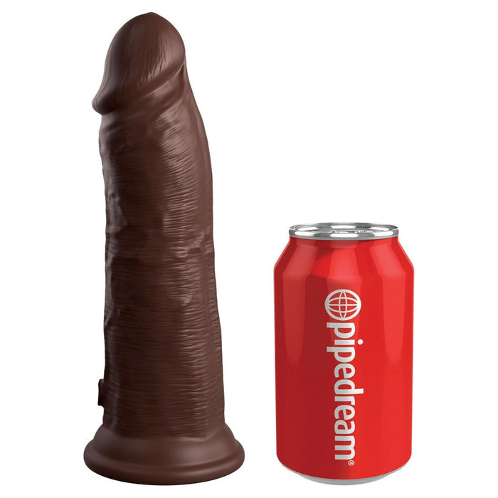 King Cock Elite 8" Dual Density Silicone Dildo Dong Brown