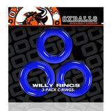 Cock Ring Oxballs Willy Rings 3-Pack Set Police Blue
