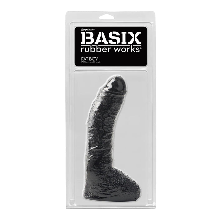 Basix Rubber Works 10" Fat Boy Dildo Black