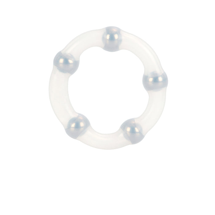 CalExotics Metallic Bead Cock Ring Clear