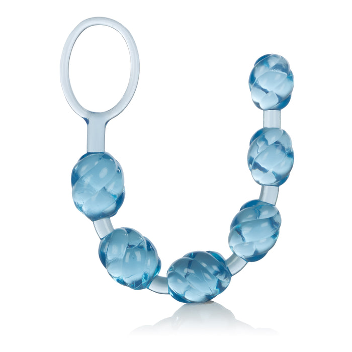 Swirl Pleasure Anal Beads Blue