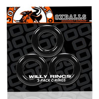 Cock Ring Oxballs Willy Rings 3-Pack Set Black