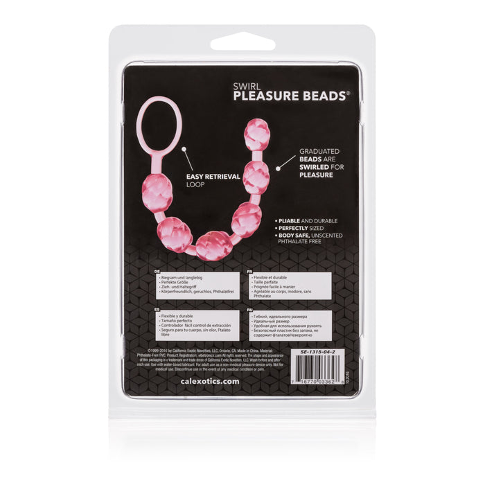 Swirl Pleasure Anal Beads Pink