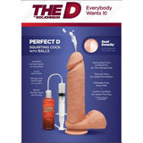 Squirting Dildo The D Perfect D 8" Realistic Dong With Balls Beige