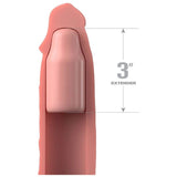 Penis Extension Fantasy X-Tensions Elite 9 Inch Sleeve With 3" Plug Beige