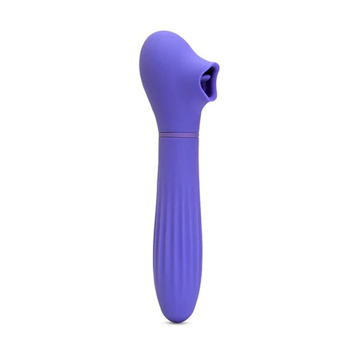 Nu Sensuelle Triple Action Daisy Suction Licking Thrusting Vibrator Purple