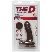 Dildo The D Super D 6" Dual Density Dong With Balls Brown