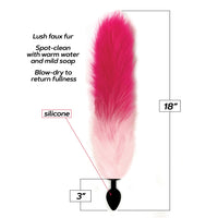 Foxy Silicone Butt Plug Fox Tail Pink