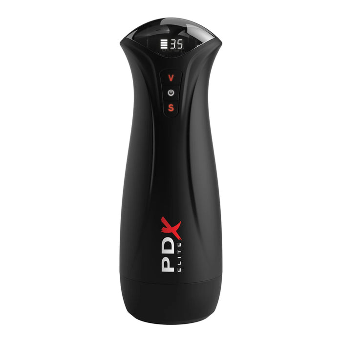 PDX Elite Fuck-Gasm Suction and Vibration Stroker Brown