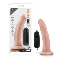 Dildo Dr. Dave 7" Vibrating Cock With Suction Cup Beige