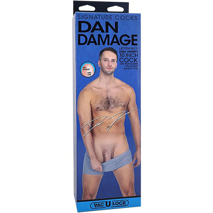 Signature Cocks Dan Damage 10" Cock With Removable Vac-U-Lock Suction Cup