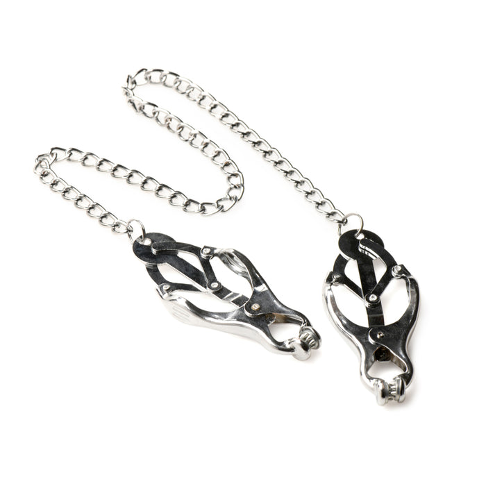 Master Series Tyrant Spiked Clover Nipple Clamps Silver