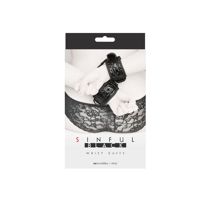 Sinful Wrist Cuffs Black