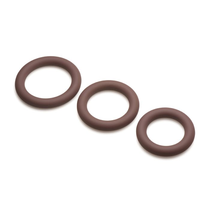 Jock Discrete Silicone Cock Ring Set Brown