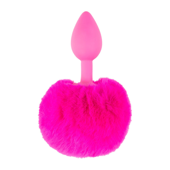 Neon Bunny Tail Butt Plug Pink