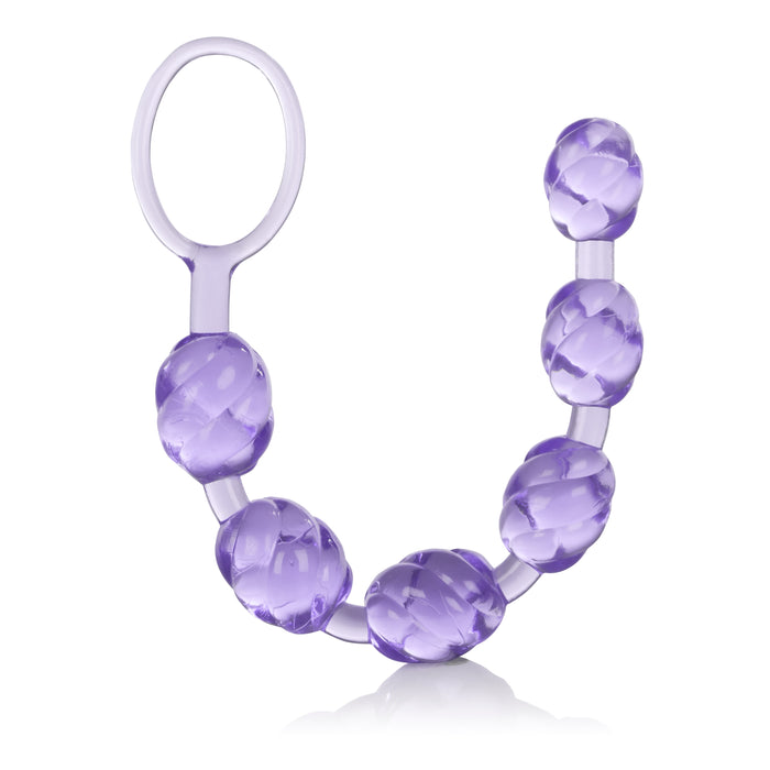 Swirl Pleasure Anal Beads Purple