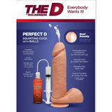 Squirting Dildo The D Perfect D 7" Realistic Dong With Balls Beige