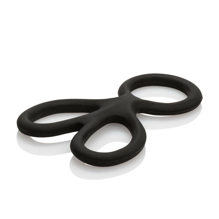 Silicone Ball Spreader Male Cock Ring Black